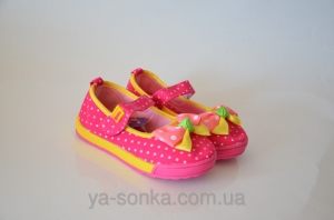Текстильные мокасины для девочки