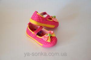 Текстильные мокасины для девочки