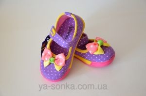 Текстильные мокасины для девочки