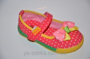Текстильные мокасины для девочки
