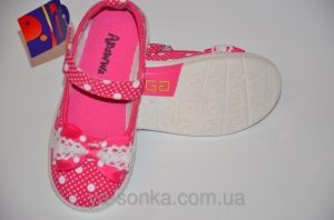 Текстильные мокасины для девочки