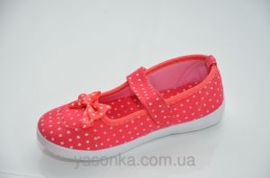 Текстильные мокасины для девочки