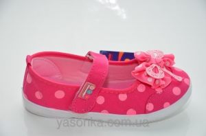 Текстильные мокасины для девочки