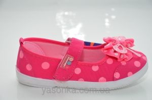 Текстильные мокасины для девочки