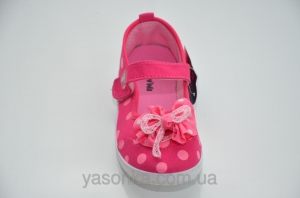 Текстильные мокасины для девочки