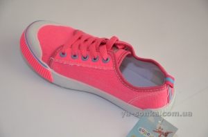 Текстильные кеды-мокасины для девочки