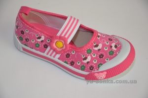 Текстильные мокасины для девочки