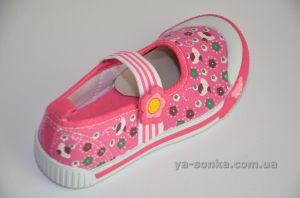 Текстильные мокасины для девочки