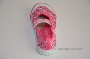 Текстильные мокасины для девочки