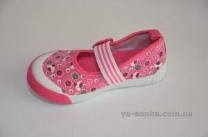 Текстильные мокасины для девочки