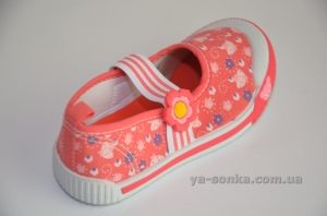 Текстильные мокасины для девочки