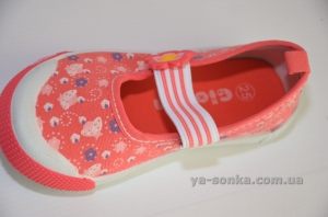 Текстильные мокасины для девочки