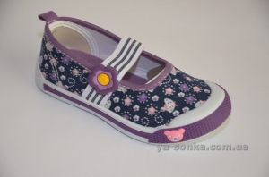 Текстильные мокасины для девочки