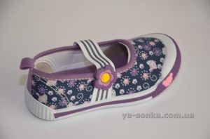 Текстильные мокасины для девочки