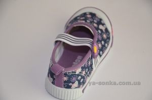 Текстильные мокасины для девочки