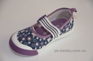 Текстильные мокасины для девочки