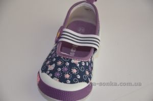 Текстильные мокасины для девочки