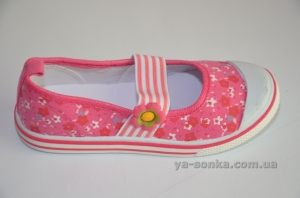 Текстильные мокасины для девочки