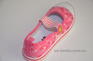 Текстильные мокасины для девочки