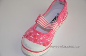 Текстильные мокасины для девочки