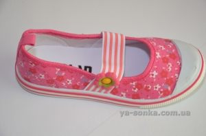 Текстильные мокасины для девочки