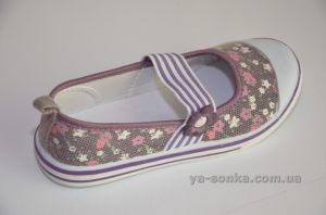 Текстильні мокасини для дівчинки