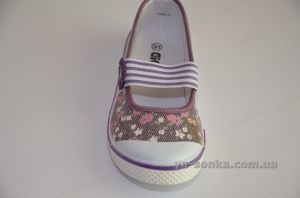 Текстильні мокасини для дівчинки