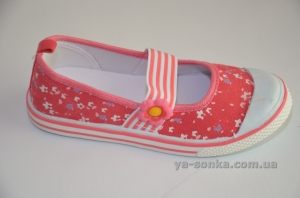 Текстильные мокасины для девочки