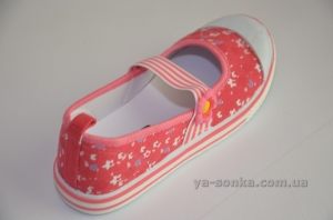 Текстильные мокасины для девочки