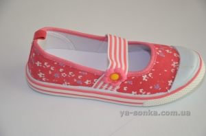 Текстильные мокасины для девочки