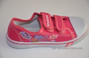 Текстильные кеды-мокасины для девочки