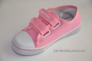 Текстильные кеды-мокасины для девочки