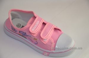Текстильные кеды-мокасины для девочки