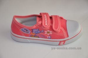 Текстильные кеды-мокасины для девочки