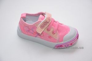 Текстильные кеды-мокасины для девочки