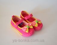 Текстильные мокасины для девочки