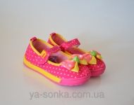 Текстильные мокасины для девочки