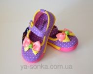 Текстильные мокасины для девочки