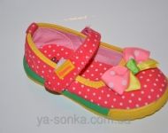 Текстильные мокасины для девочки