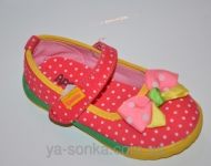 Текстильные мокасины для девочки