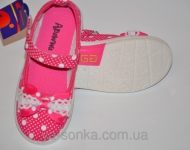 Текстильные мокасины для девочки