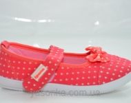 Текстильные мокасины для девочки