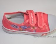 Текстильные кеды-мокасины для девочки