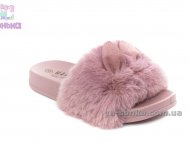 Хутрові шльопанці "Вушка" дівчатам.