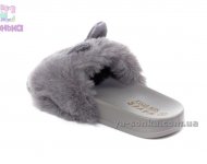 Хутрові шльопанці "Вушка" дівчатам.