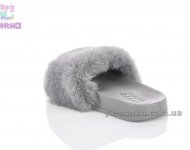 Меховые шлепки для девочек