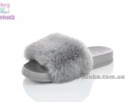 Меховые шлепки для девочек