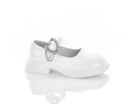 Лаковые белые туфли девочкам