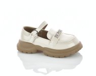 Светлые лоферы для девочки