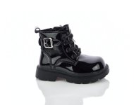 Черные утепленные ботинки девочке